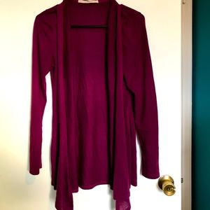Plum cardigan large lg